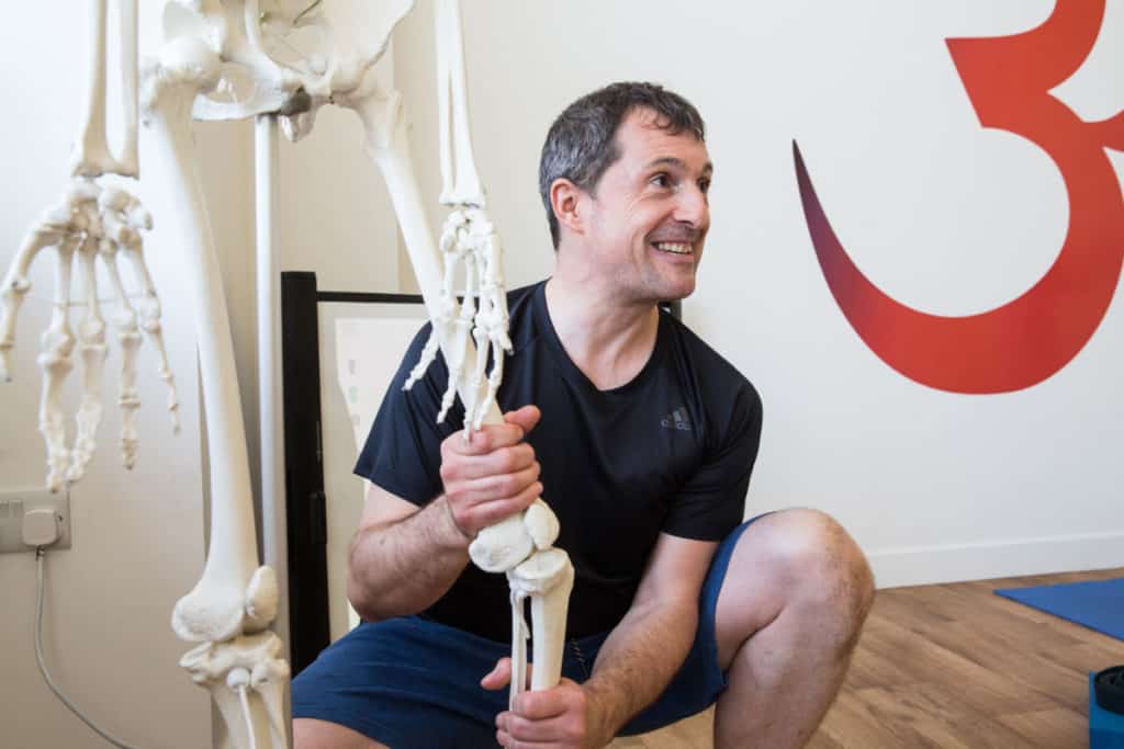 yoga teacher training using skeleton model